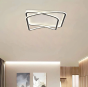 Πλαφονιέρα Οροφής D50x50cm LED 80w 8800lm 3CCT Μαύρo Μέταλλο Λευκό Ακρυλικό 42038-Black/white